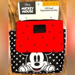 Disney’s Mickey Mouse collectible organizational 2 piece travel pouches.